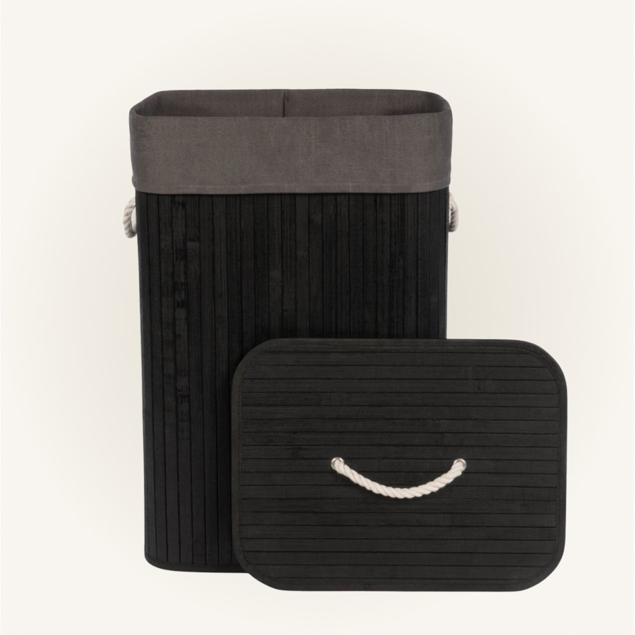 Kosz na pranie 60x42x32 cm 80 litrów LAVAGG czarny