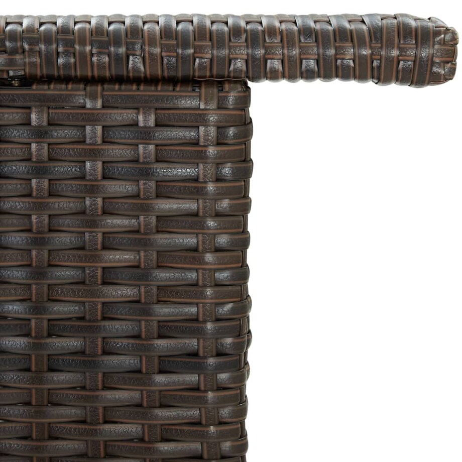 vidaXL Ogrodowy stolik barowy, brązowy, 120x55x110 cm, polirattan