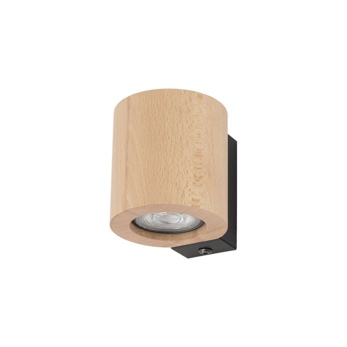 Kinkiet ścienny TK Lighting EVE WOOD Buk czarny GU10 nowoczesny lampa ścienna do salonu sypialni korytarza IP20