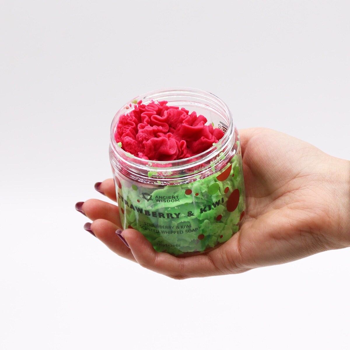 Puszyste Kremowe Mydło 120g Truskawka i Kiwi AWGIFTS spa na prezent relax