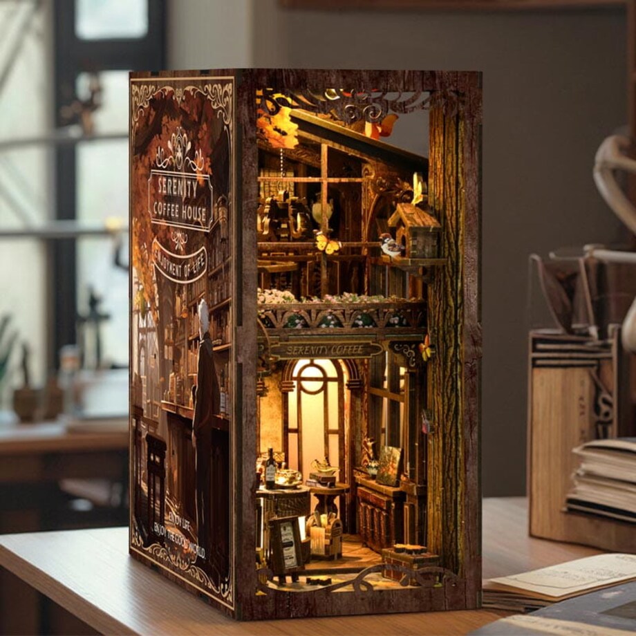 Miniaturowy domek Book Nook - Dom kawy