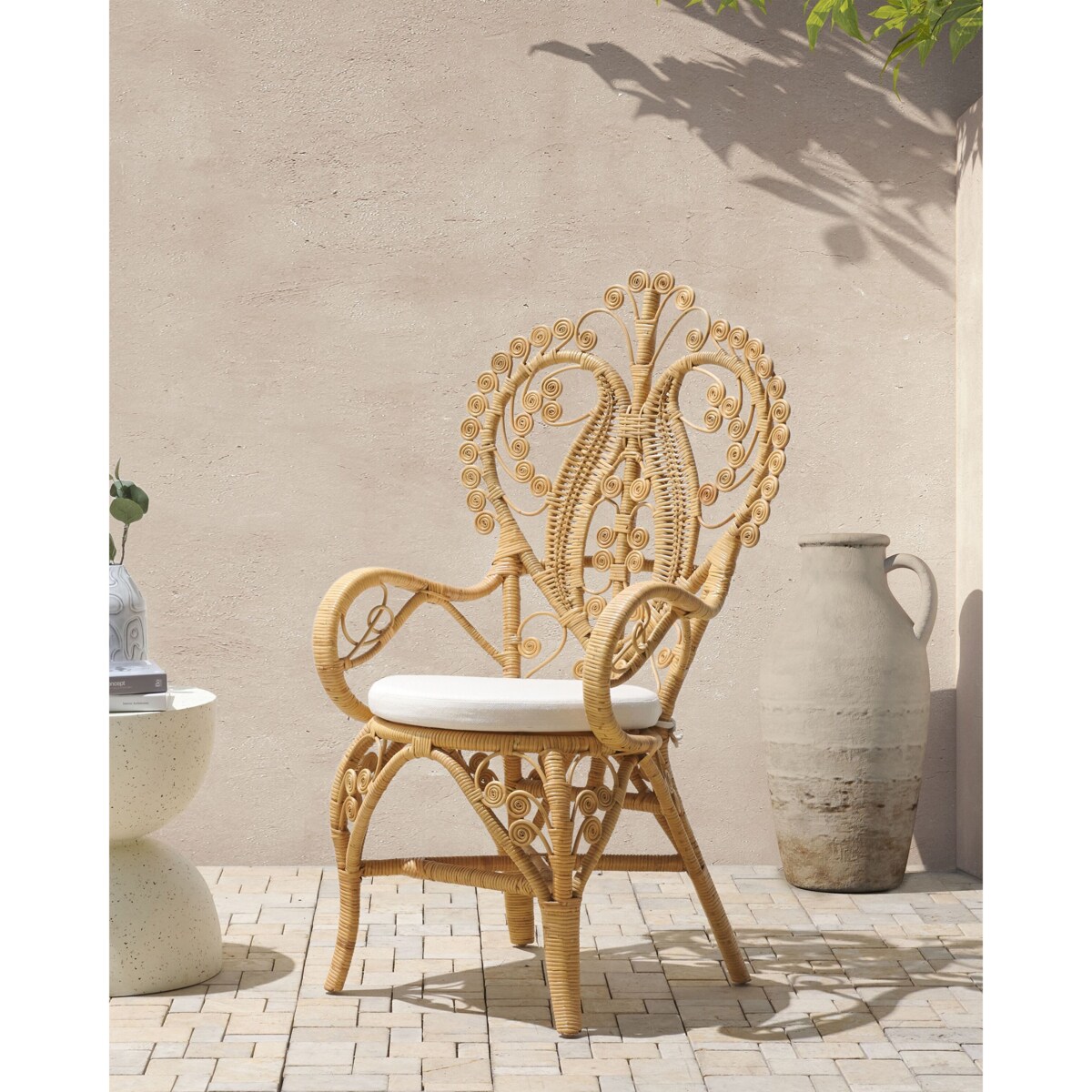 Fotel paw CARRARA Rattan Naturalny