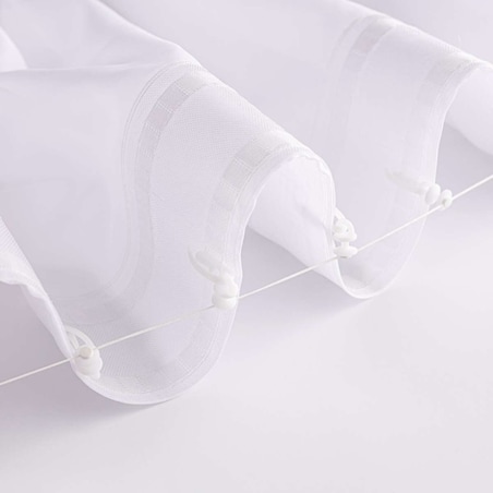 Firana na taśmie wave 300x245 biały natural look