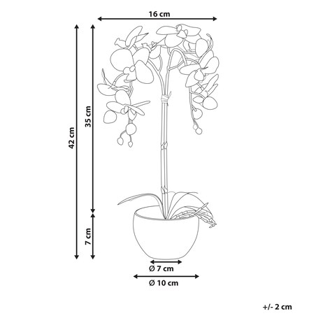 Sztuczna roślina ORCHID 42 cm Biały