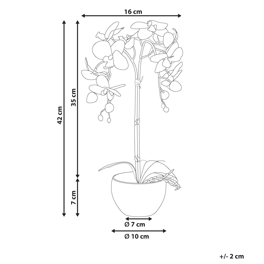Sztuczna roślina ORCHID 42 cm Biały