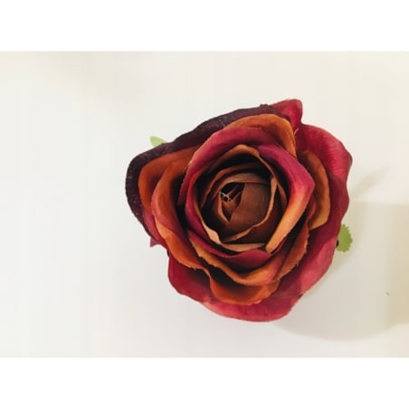 6x Róża sztuczna wyrobowa do wiązanek główka pąk sztuczne kwiaty trzykolor