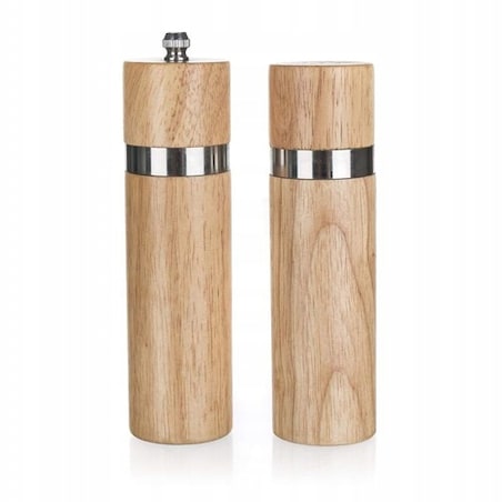 PRZYPRAWNIK SOLNICZKA PIEPRZNICZKA DREWNO MŁYNEK zestaw na przyprawy