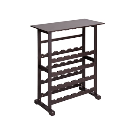 Stojak na wino ROWLEY 91 cm Ciemnobrązowy