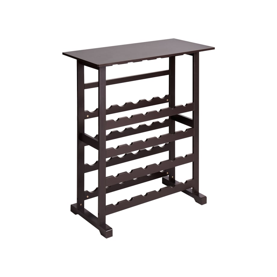 Stojak na wino ROWLEY 91 cm Ciemnobrązowy