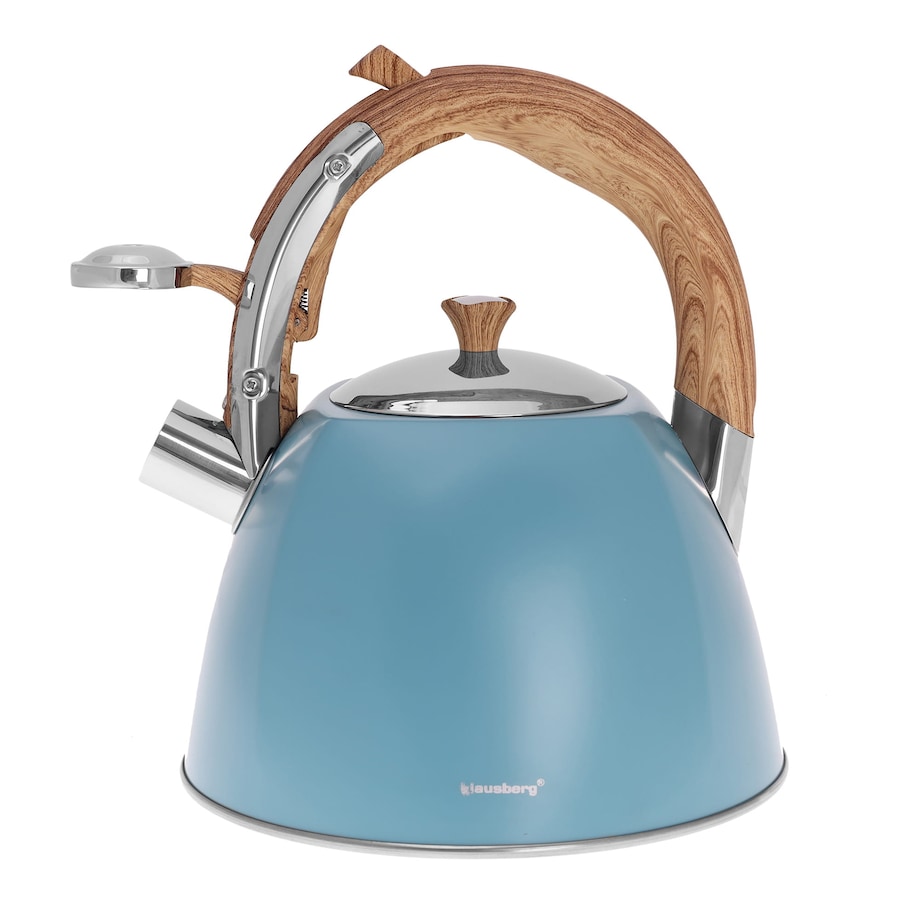 Czajnik stalowy z gwizdkiem lakierowany 3.0L niebieski matowy KLAUSBERG