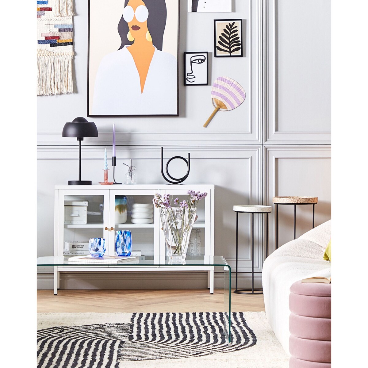 Lampa stołowa metalowa czarna SENETTE