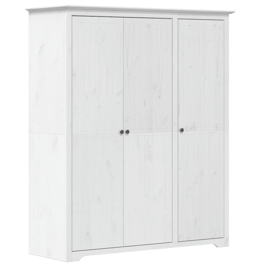 vidaXL Szafa BODO, biała, 146x53,5x173 cm, lite drewno sosnowe