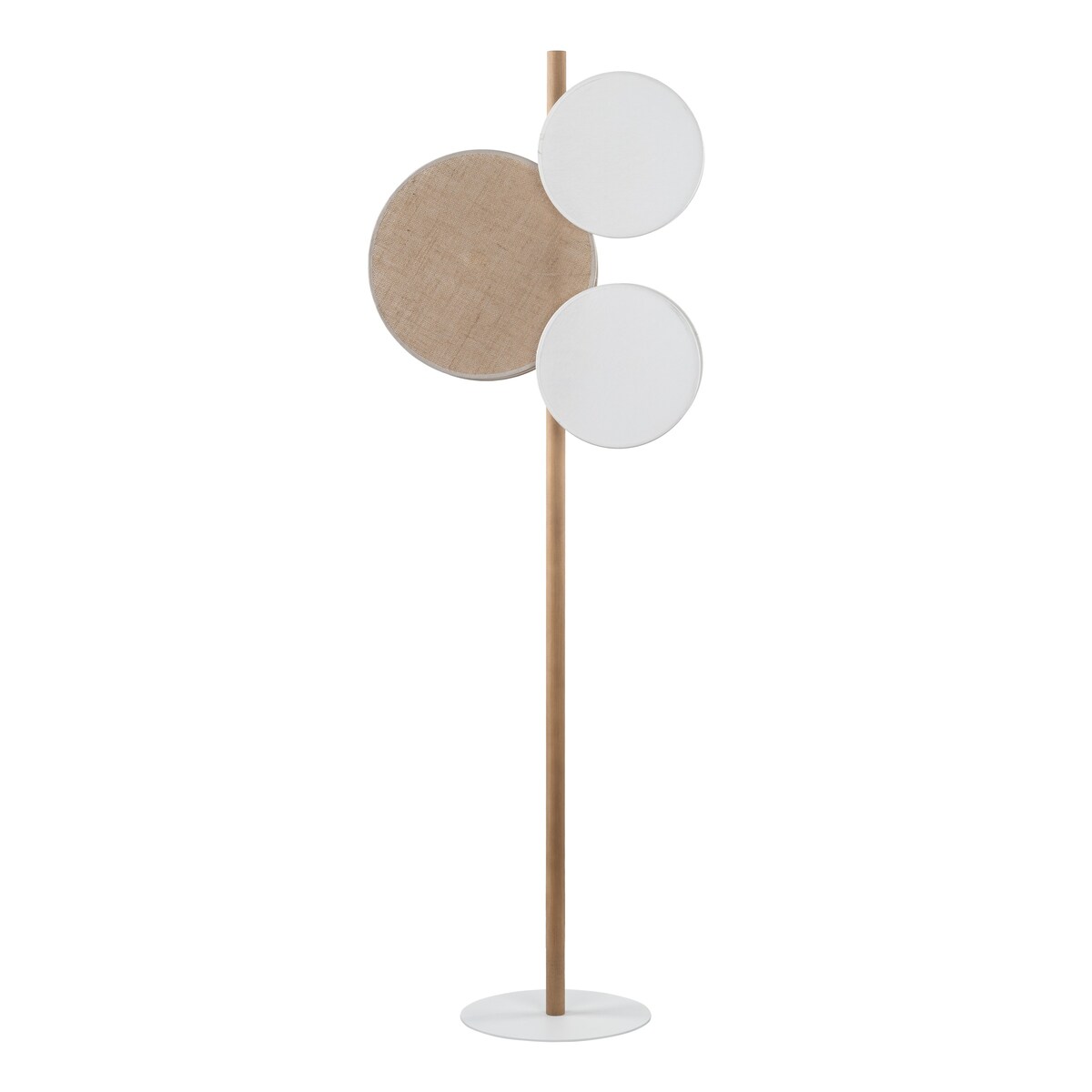 Lampa podłogowa PULSE 5960 TK Lighting 3xE27 biała drewno/juta nowoczesna do salonu i sypialni