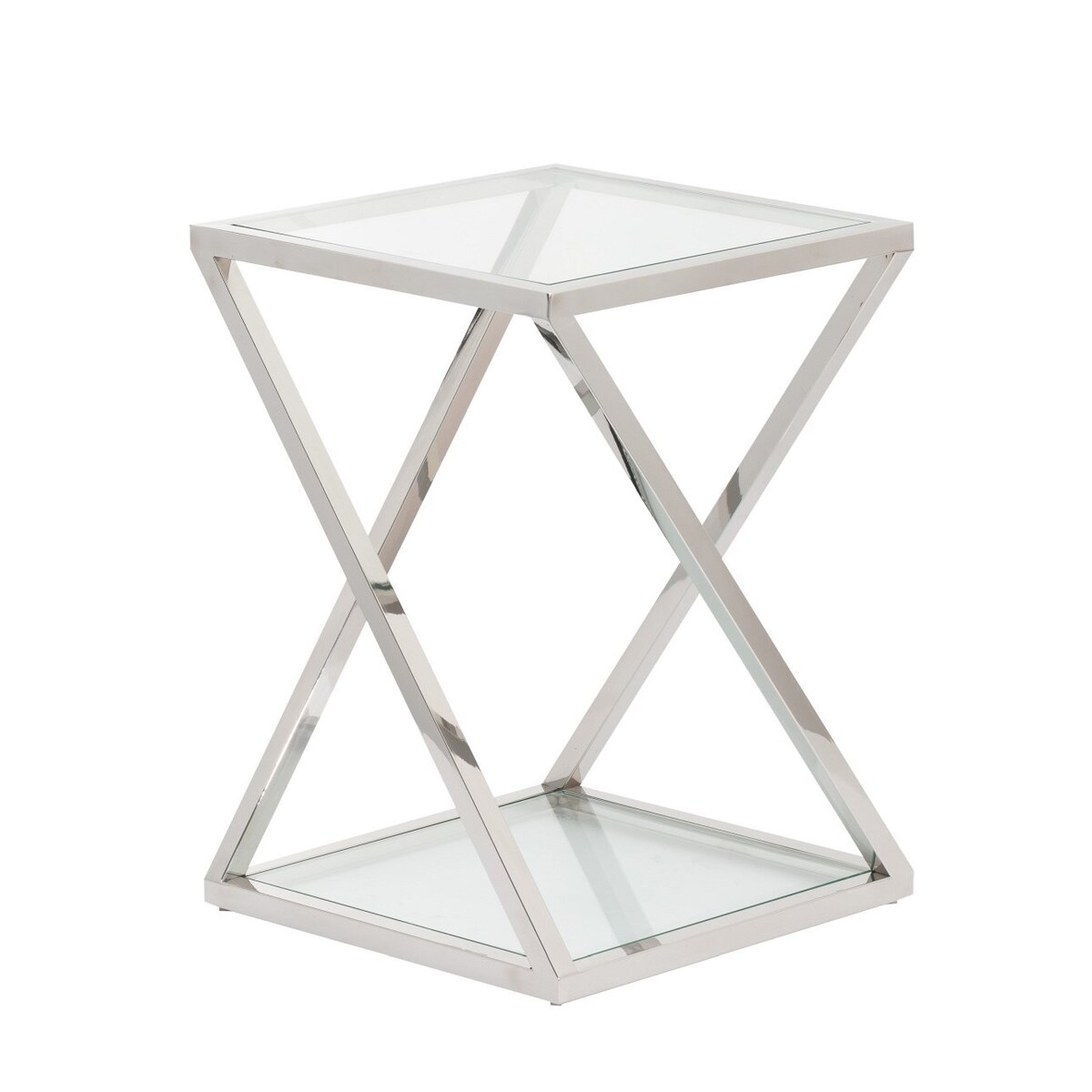Stolik pomocniczy Shiraz silver 40x40x56cm, 40 x 40 x 56 cm