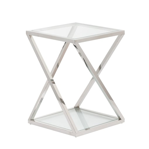 Stolik pomocniczy Shiraz silver 40x40x56cm, 40 x 40 x 56 cm