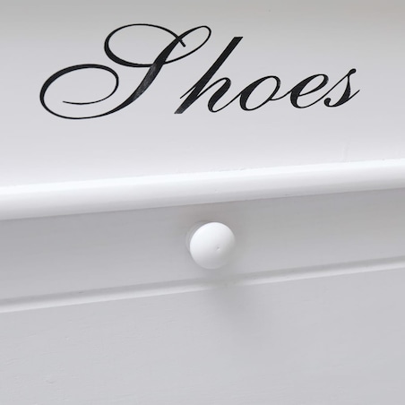 vidaXL Szafka na buty, biała, 50 x 28 x 58 cm, drewno paulownia