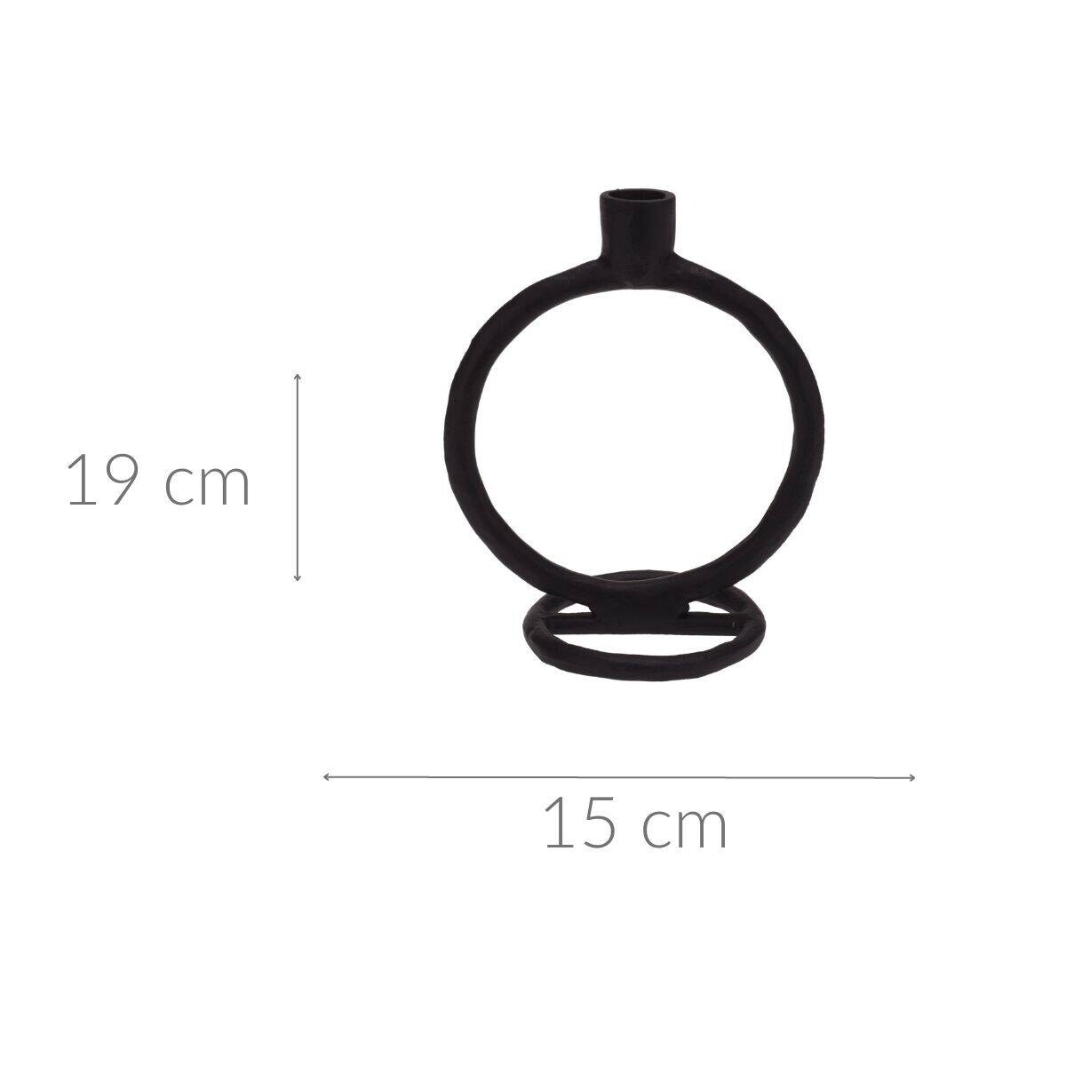 Świecznik dekoracyjny, czarny, aluminium