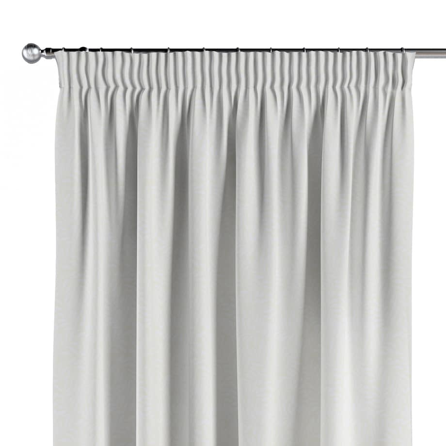 Zasłona na taśmie marszczącej 1 szt. 130x260 śmietankowa biel, listki