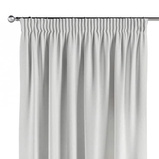 Zasłona na taśmie marszczącej 1 szt. 130x260 śmietankowa biel, listki