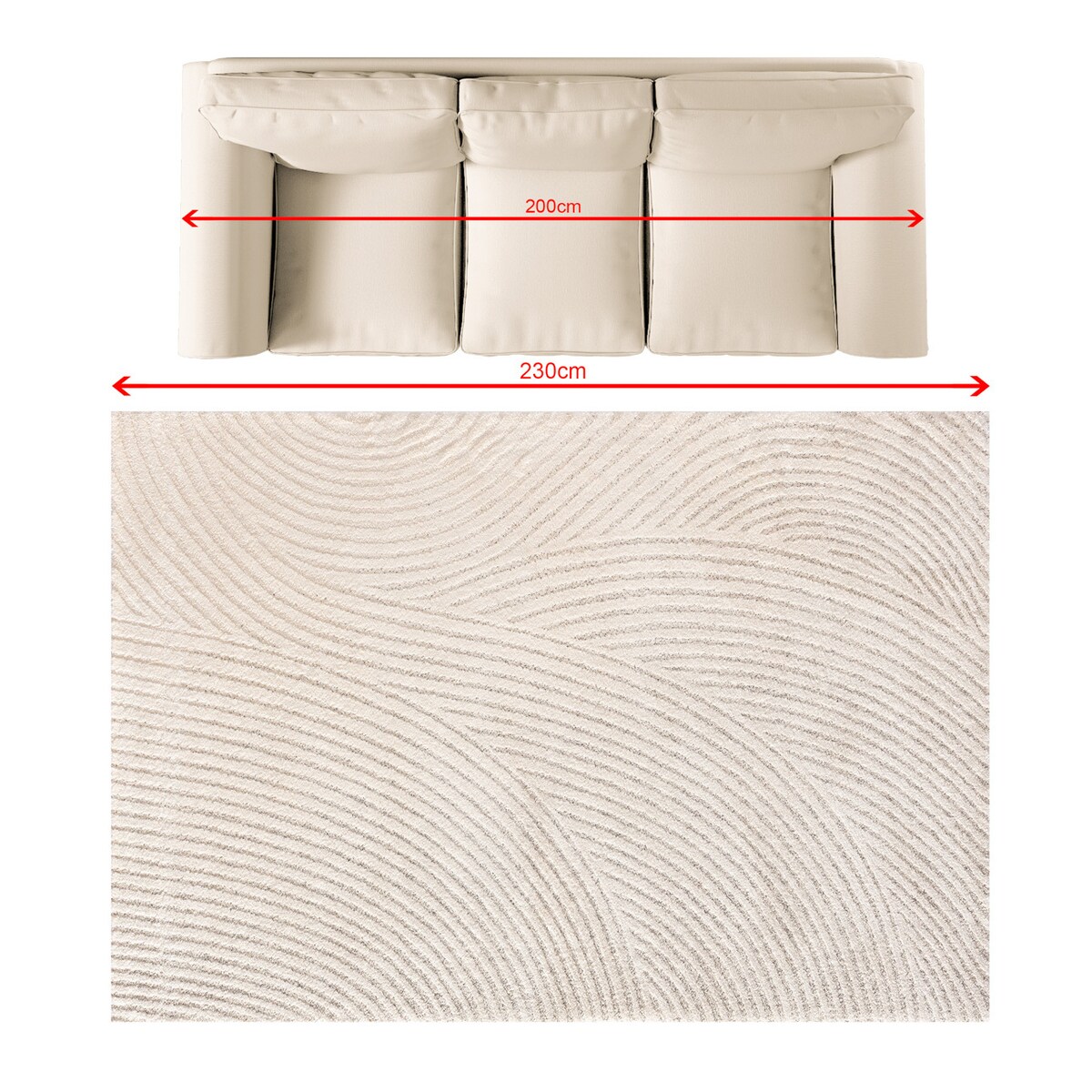 Dywan Travero beige/cream 160x230 cm, 160x230 cm