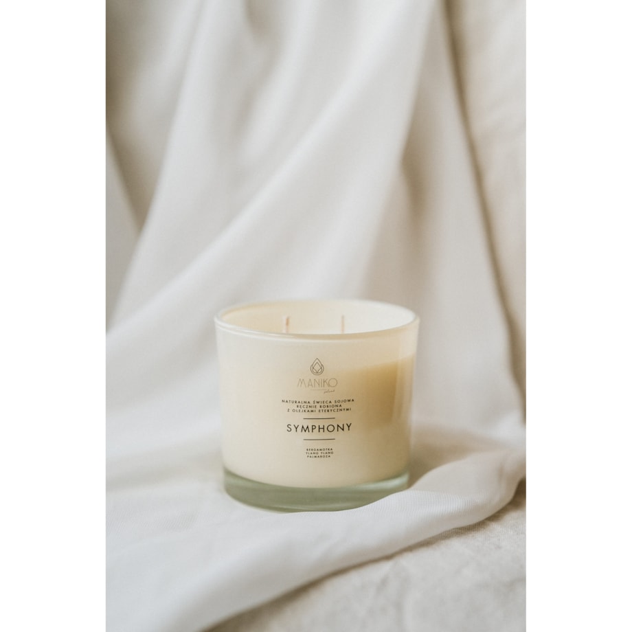 Naturalna świeca sojowa SYMPHONY z olejkami eterycznymi
