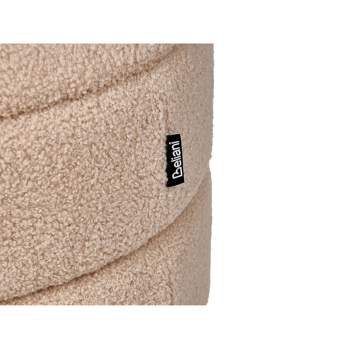 Stołek ze schowkiem boucle beżowy OKATON