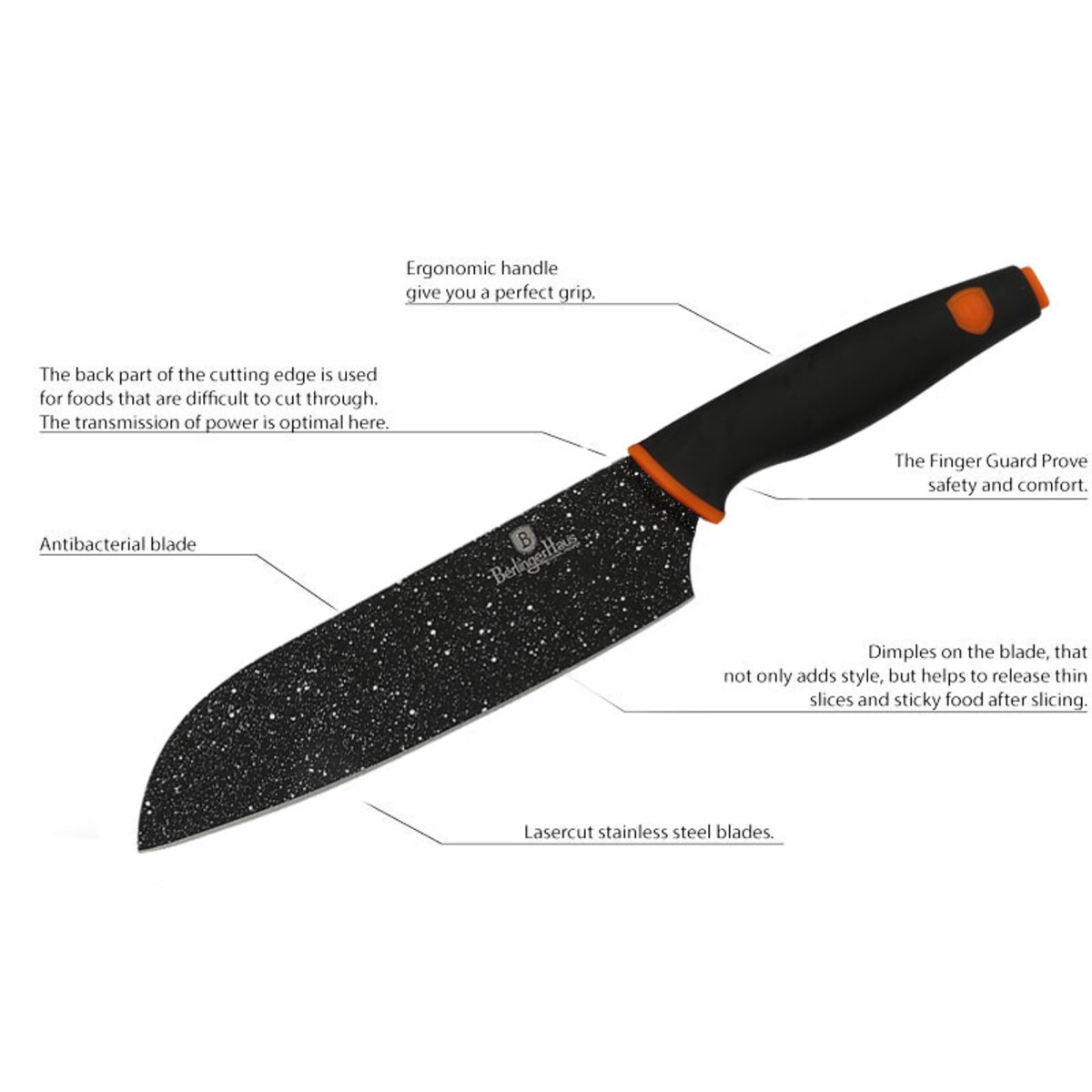 Zestaw noży z powłoką marmurową Berlinger Haus BH-2111