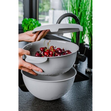 Durszlak z miską i pokrywką, 3l