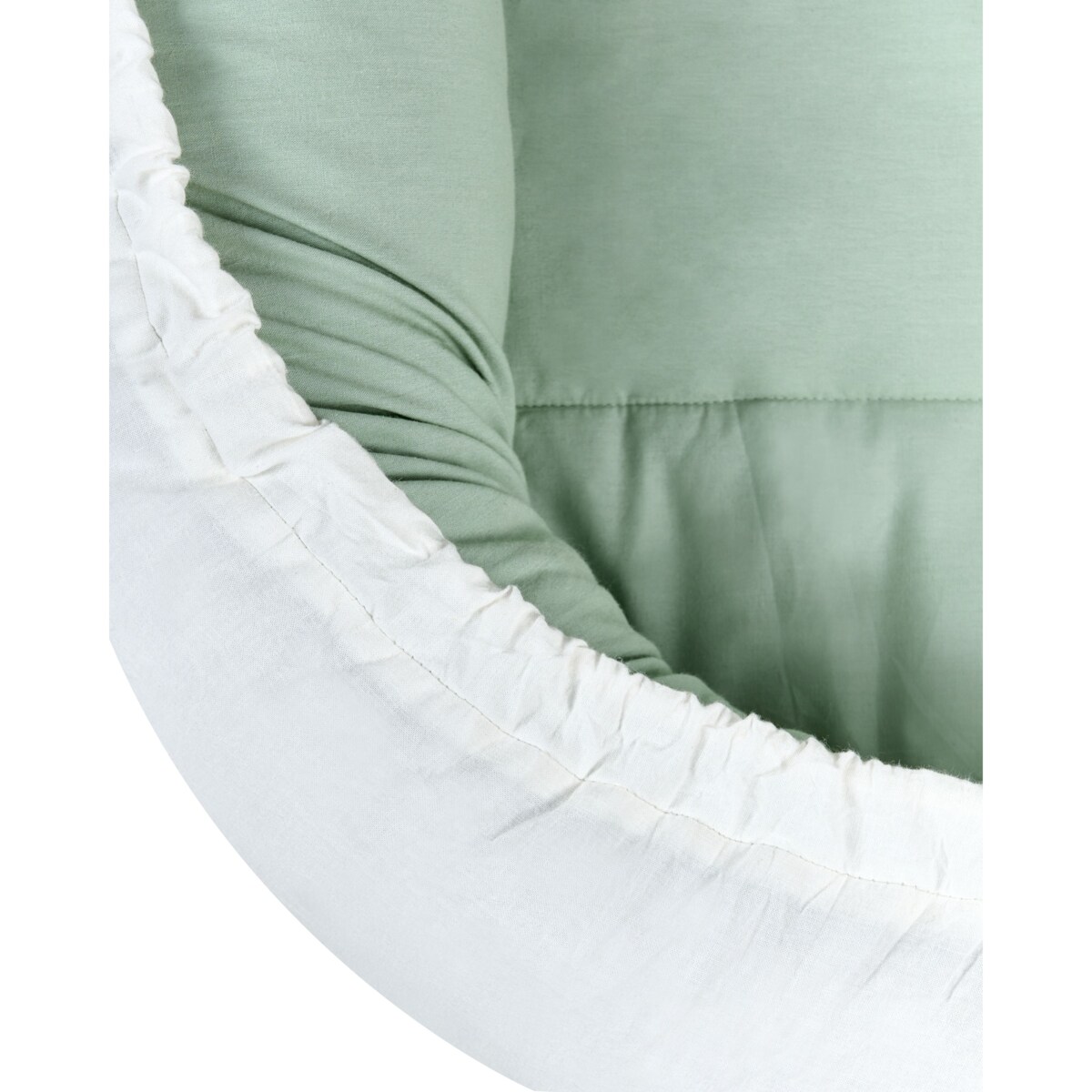 Kokon niemowlęcy 55 x 90 cm jasnozielony z białym EREB