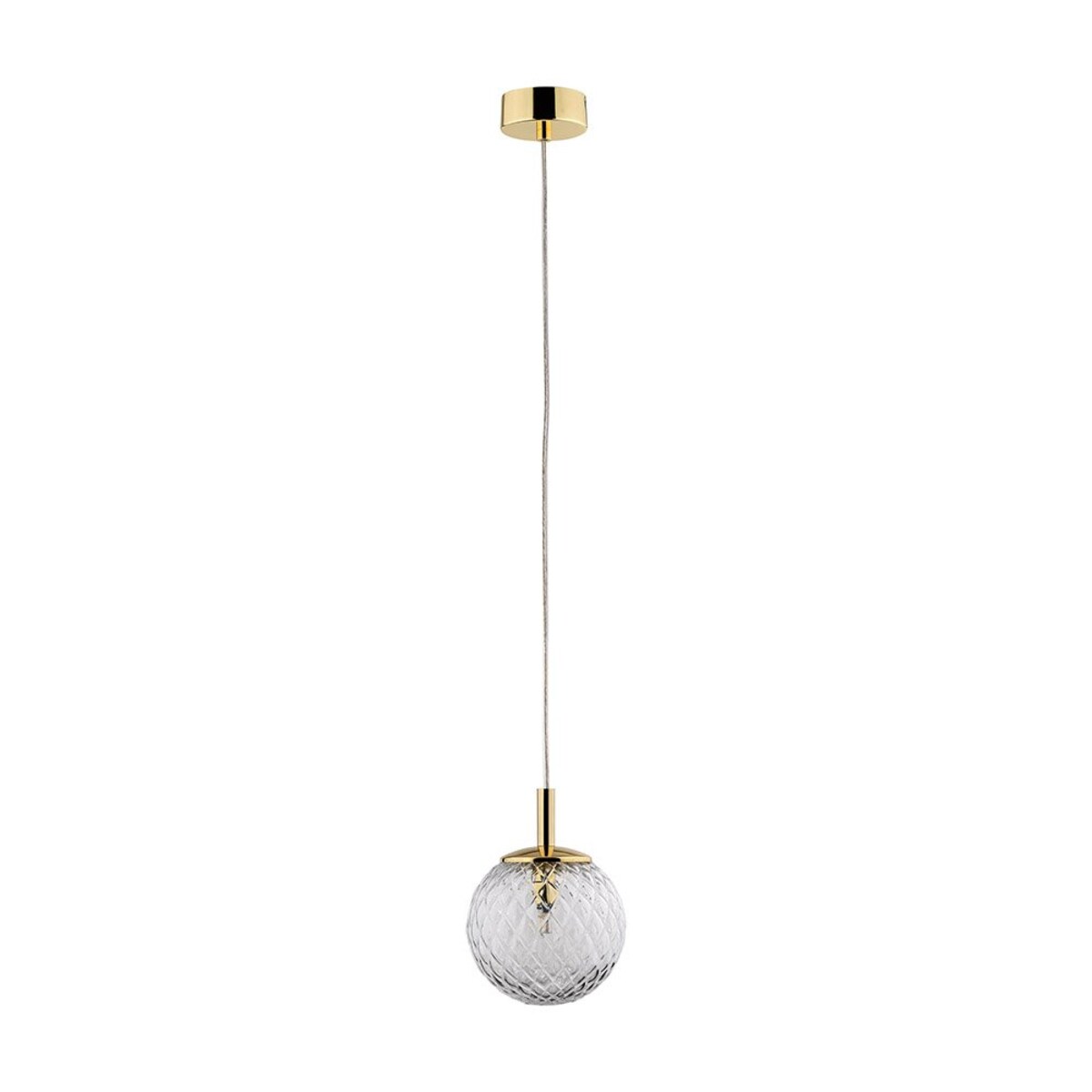 Lampa wisząca TK Lighting CADIX GOLD 759 złota szklana G9 14 cm regulowana do 150 cm