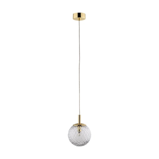 Lampa wisząca TK Lighting CADIX GOLD 759 złota szklana G9 14 cm regulowana do 150 cm