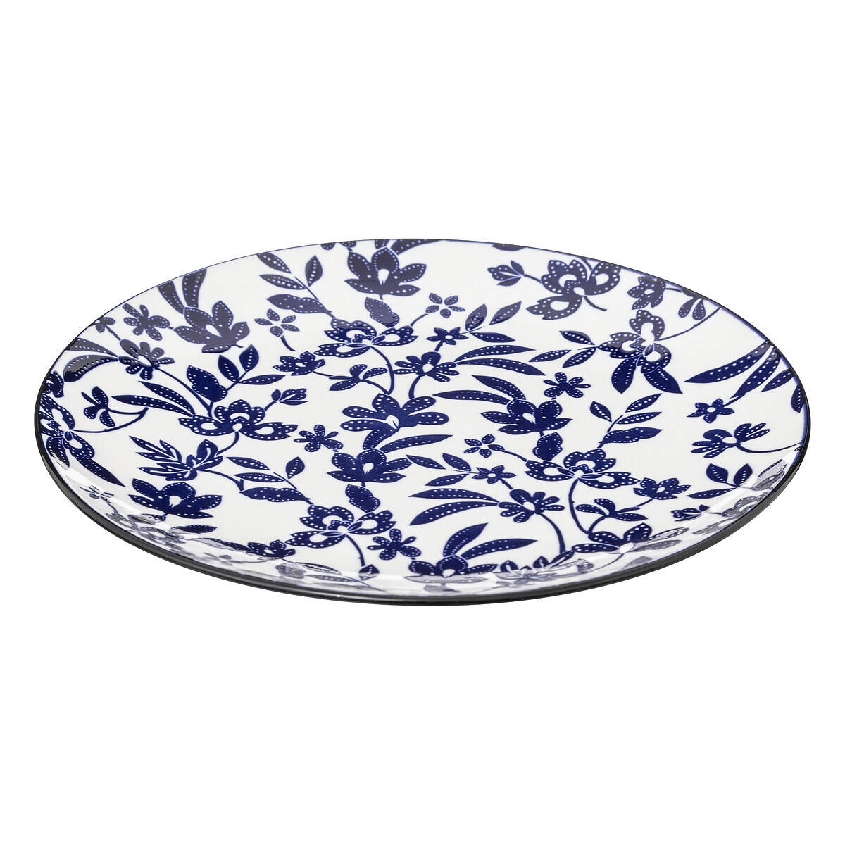 Talerz obiadowy we wzór kwiatowy MARIA, porcelanowy, Ø 27 cm