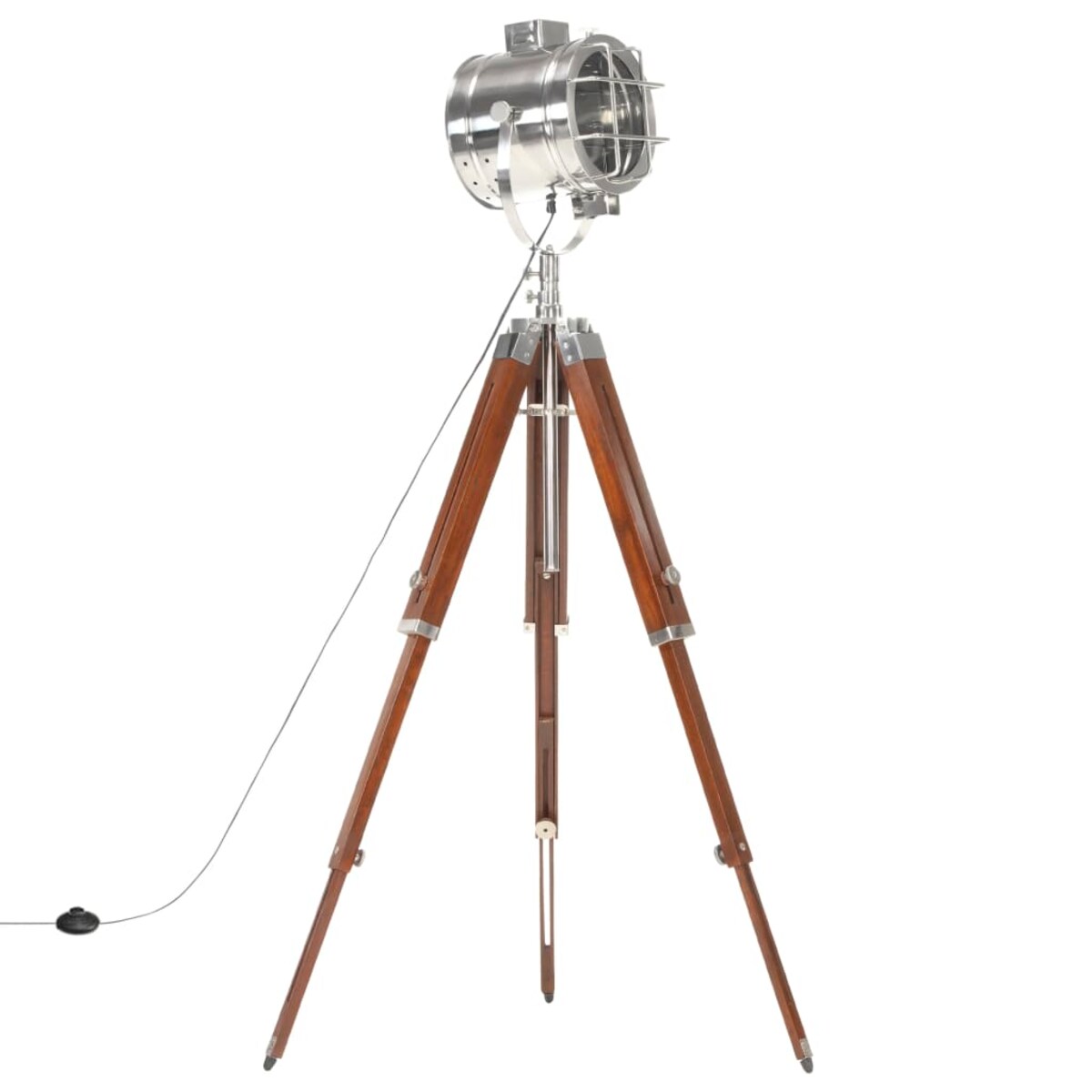 vidaXL Lampa podłogowa na trójnogu, lite drewno mango, 165 cm