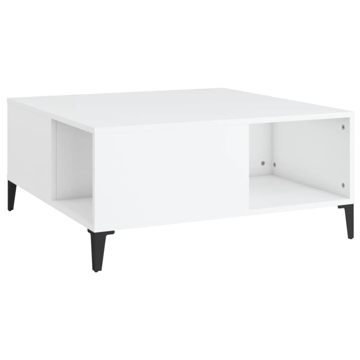 vidaXL Stolik kawowy, biały 80x80x36,5 cm, materiał drewnopochodny