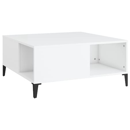 vidaXL Stolik kawowy, biały 80x80x36,5 cm, materiał drewnopochodny