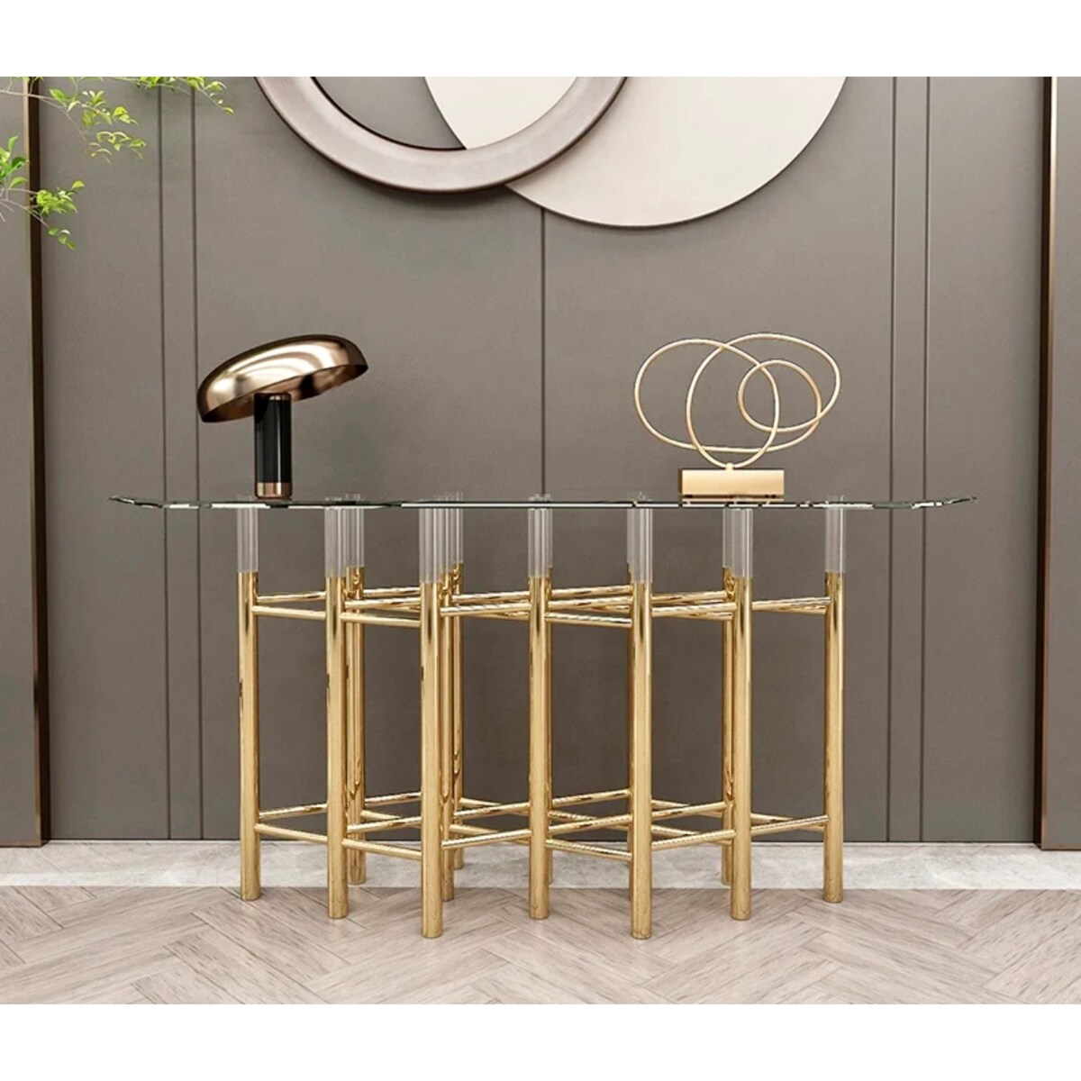 Konsola / komoda złota Amaretto Premium 170x40x80