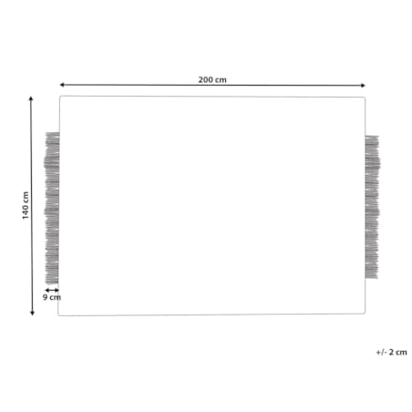Dywan wełniany 140 x 200 cm biało-czarny KETENLI