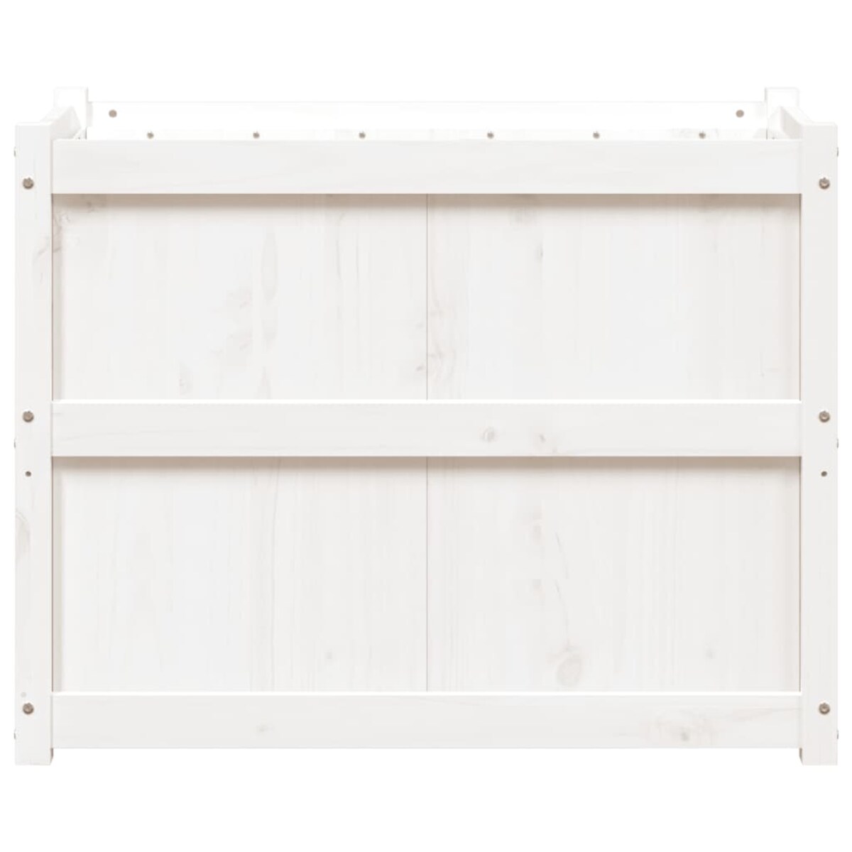 vidaXL Donica ogrodowa, biała, 90x50x70 cm, lite drewno sosnowe