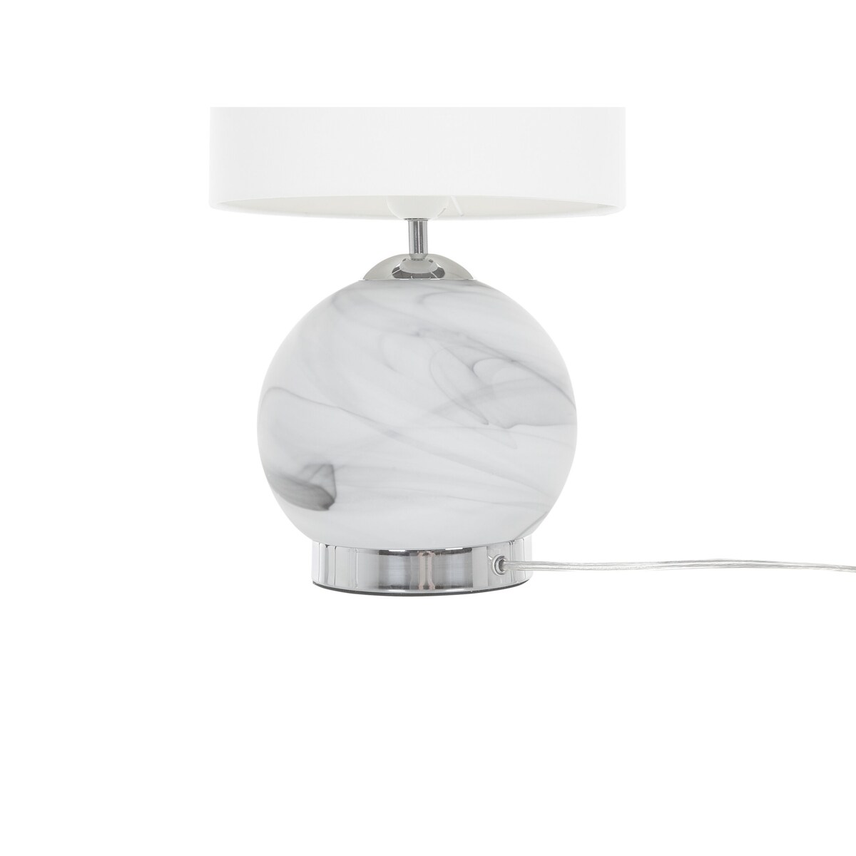 Lampa stołowa szklana biała UELE