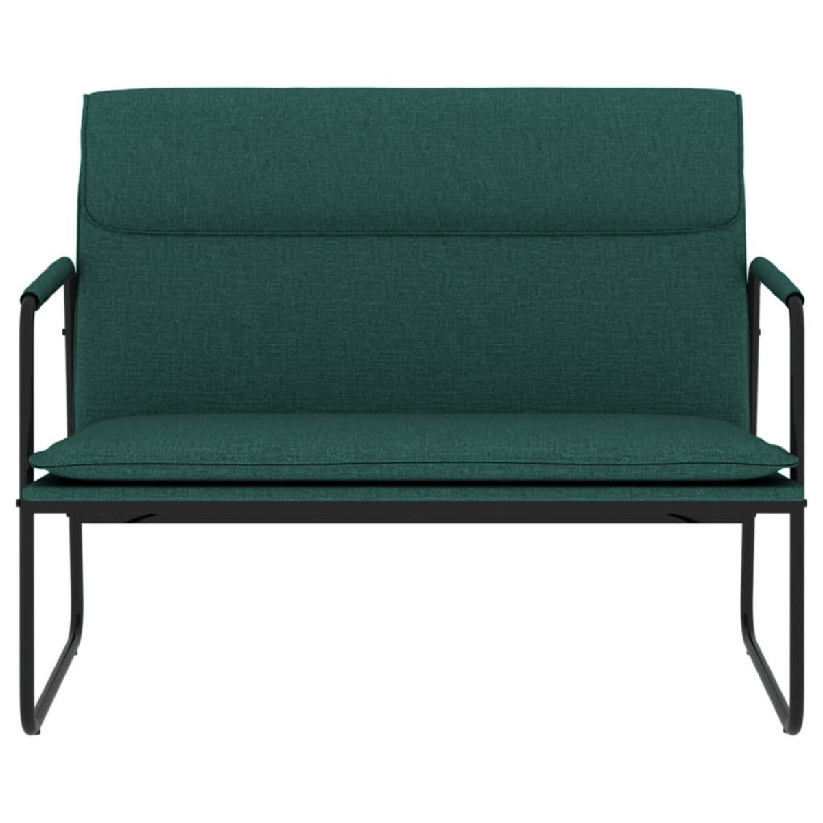 vidaXL Ławka ciemnozielona, 100x64x80 cm, obita tkaniną