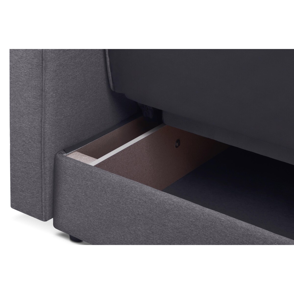 KONSIMO ORIO Ciemnoszara rozkładana sofa do salonu