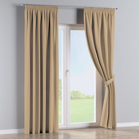 Zasłona na taśmie marszczącej 1 szt. 130x260 złocisty beż