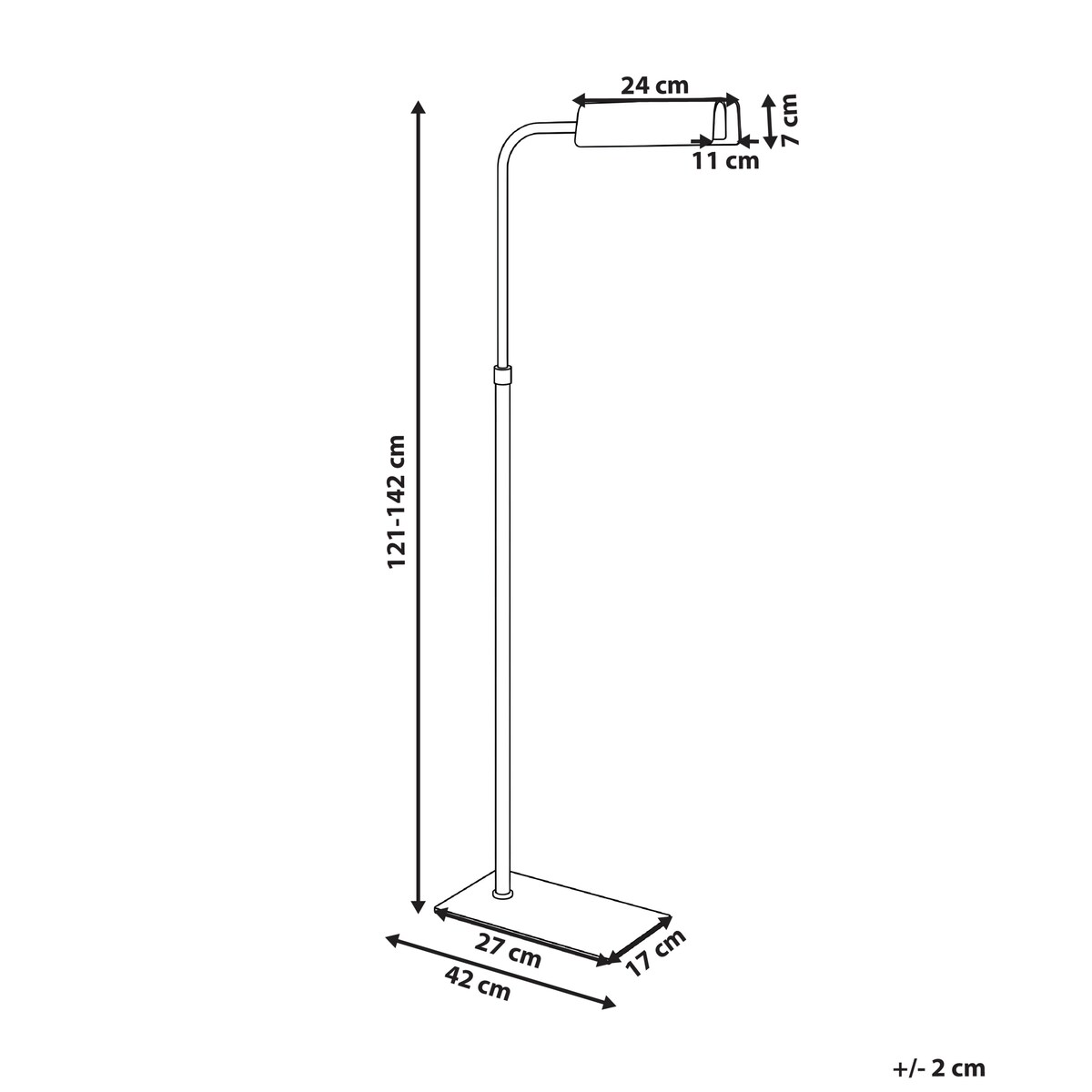Lampa podłogowa DERWENT Metal Złoty