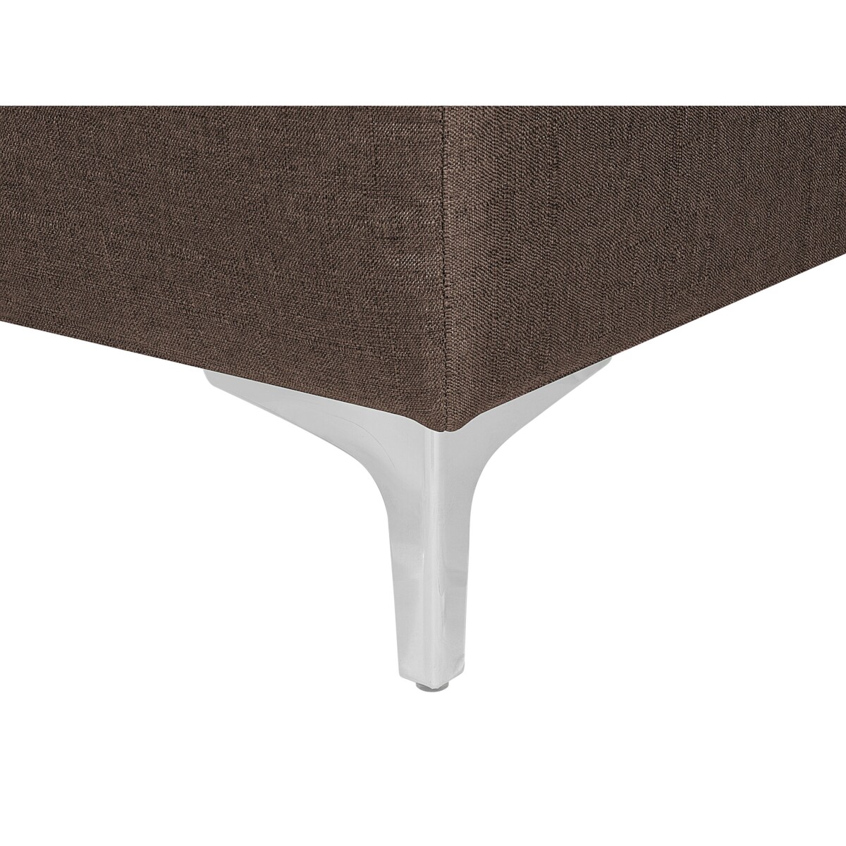 Narożnik rozkładany 4-osobowy z otomaną prawostronny brązowy ABERDEEN