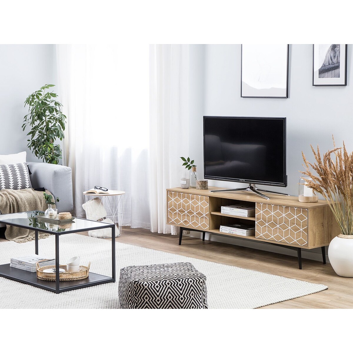 Szafka RTV jasne drewno TORVI