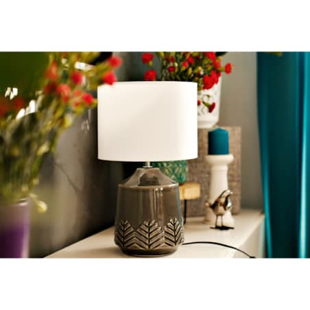 KONSIMO HYSSO Lampa stołowa kolor szary