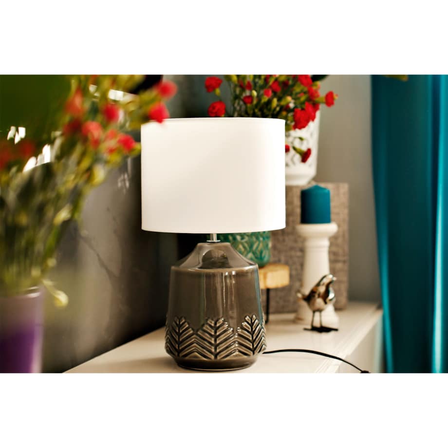 KONSIMO HYSSO Lampa stołowa kolor szary