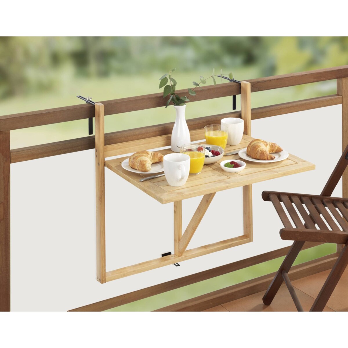 Składany stolik balkonowy na barierkę WAIKIKI