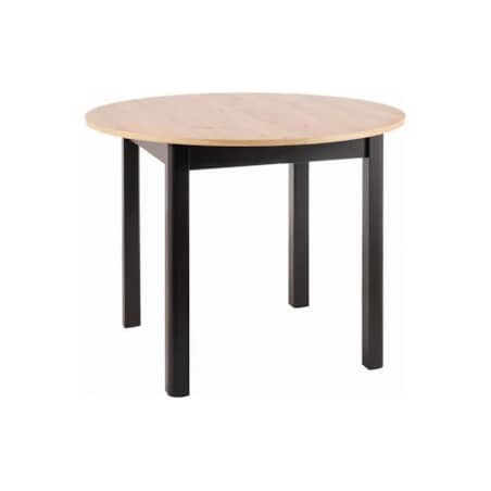 Stół rozkładany DANTE 102(142)x102 dąb artisan/czarny mat