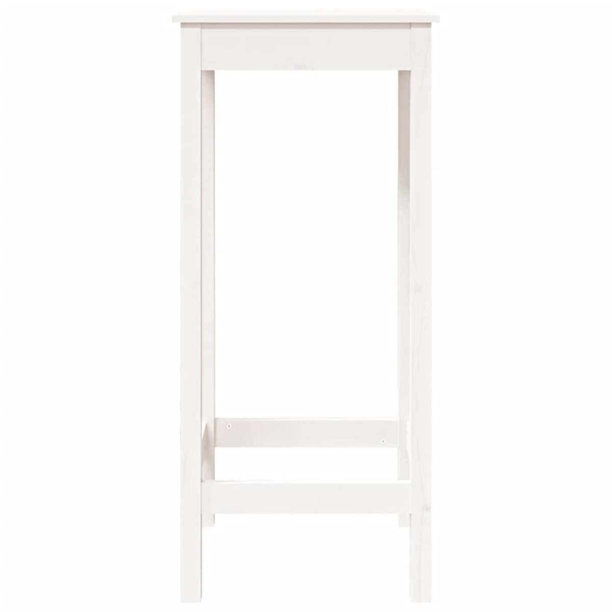 vidaXL Stolik barowy, biały, 50x50x110 cm, lite drewno sosnowe